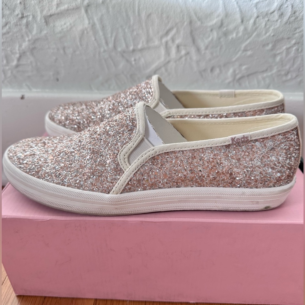Gold Kate Spade Slip-On Keds